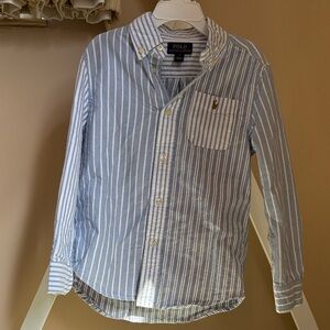 Polo by Ralph Lauren boys White and Blue Striped Shirt